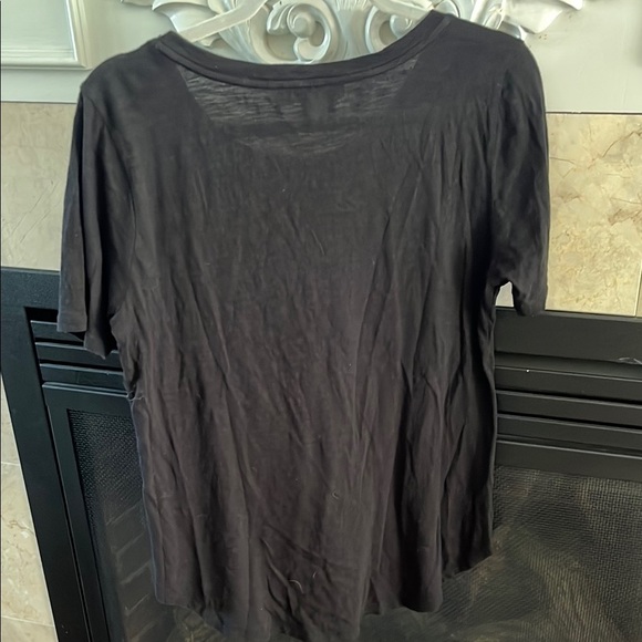 LOFT Black paisley detail Short Sleeve Tee - Picture 4 of 4